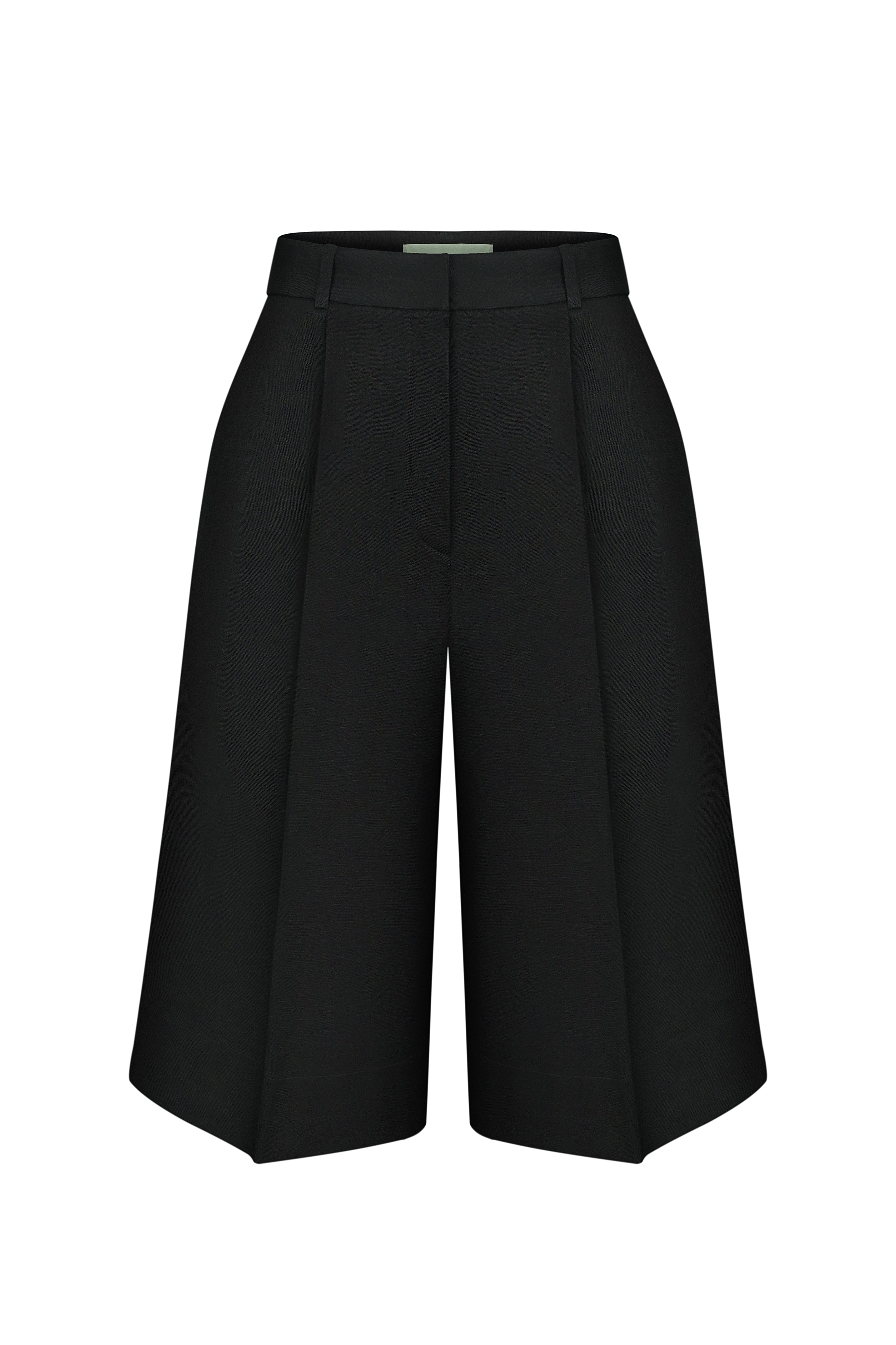 Leinen-Bermudashorts